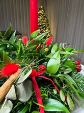 Load image into Gallery viewer, Single Candle Fresh Table Centrepieces | Winter Collection | fresh flowers (collect from shop only)