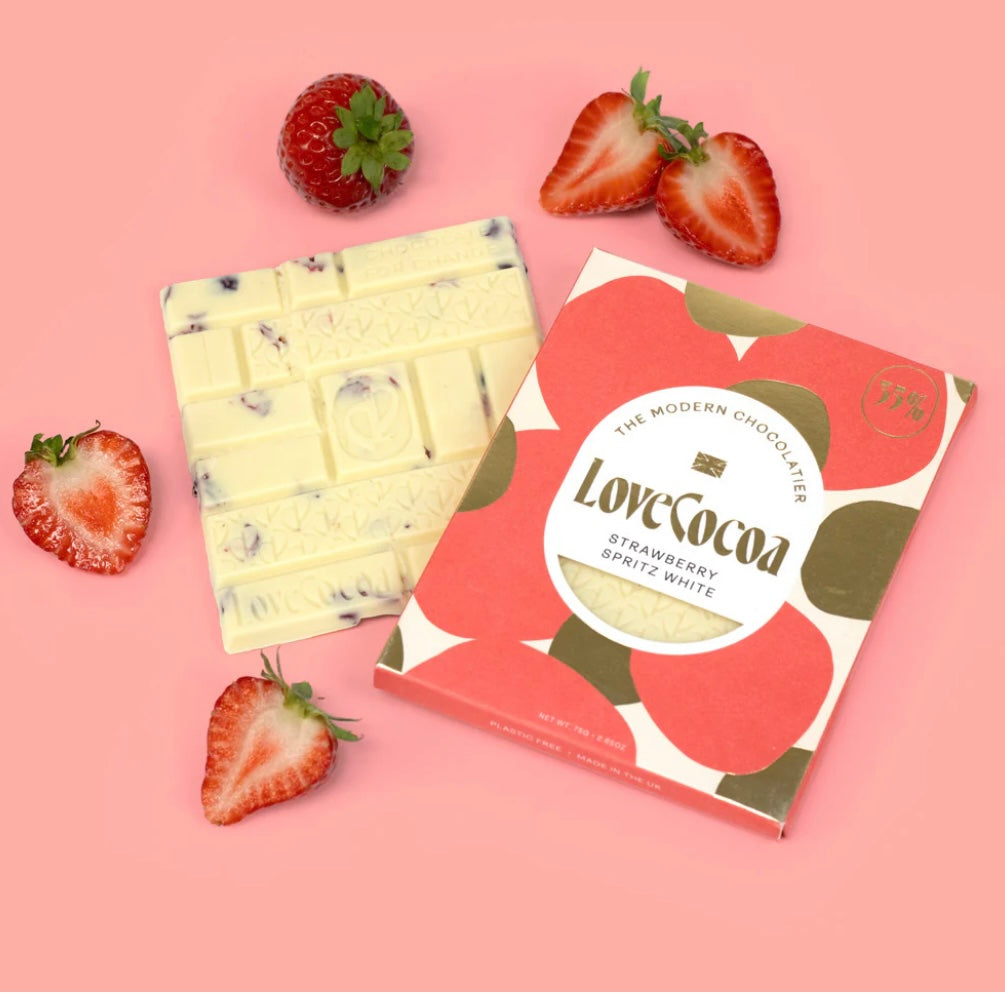 STRAWBERRY SPRITZ WHITE CHOCOLATE| CHOCOLATE BAR