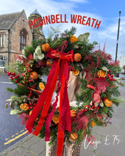 Load image into Gallery viewer, ‘ROBINBELL’ Fresh Wreath | 2025 WINTER COLLECTION | FRESH FLOWERS IN FIFE
