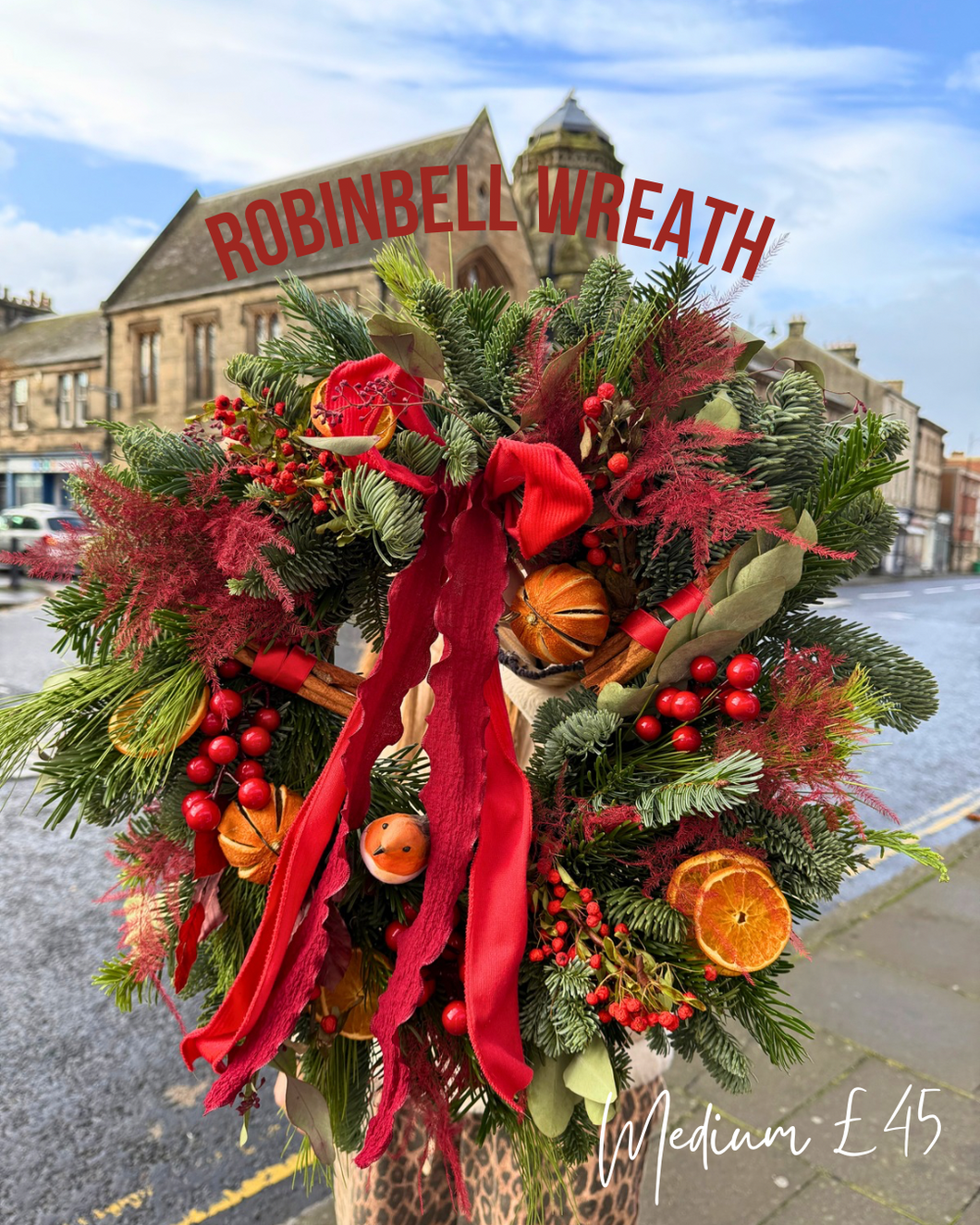 ‘ROBINBELL’ Fresh Wreath | 2025 WINTER COLLECTION | FRESH FLOWERS IN FIFE