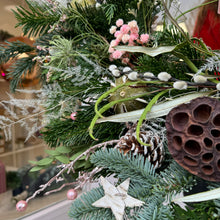 Load image into Gallery viewer, ‘Snow Fairy’ Festive Wreath | WINTER COLLECTION | FRESH FLOWERS IN FIFE
