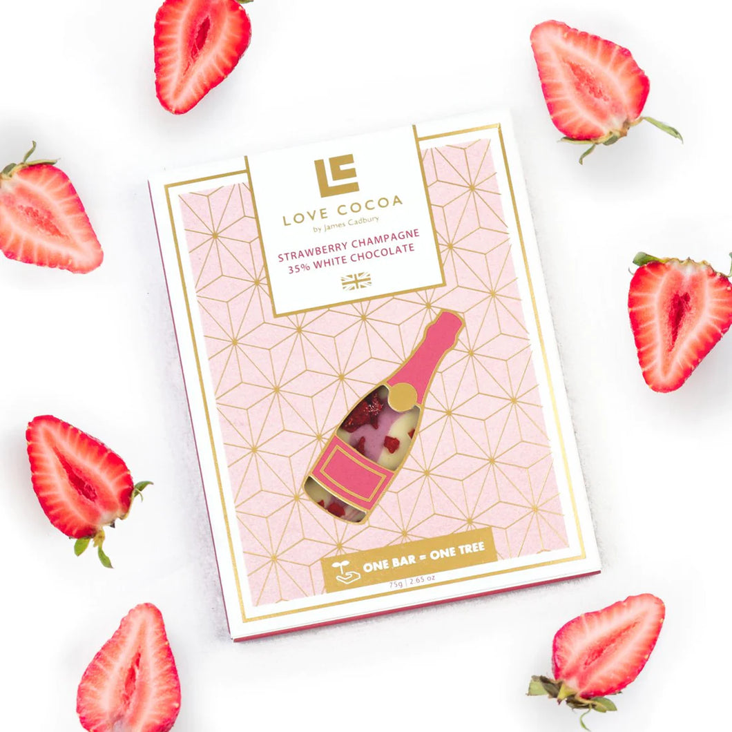 Strawberry Champagne Bar | CHOCOLATE BAR