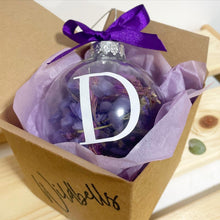 Load image into Gallery viewer, Personalised Dried Flower Bauble | Christmas Baubles | Winter Collection
